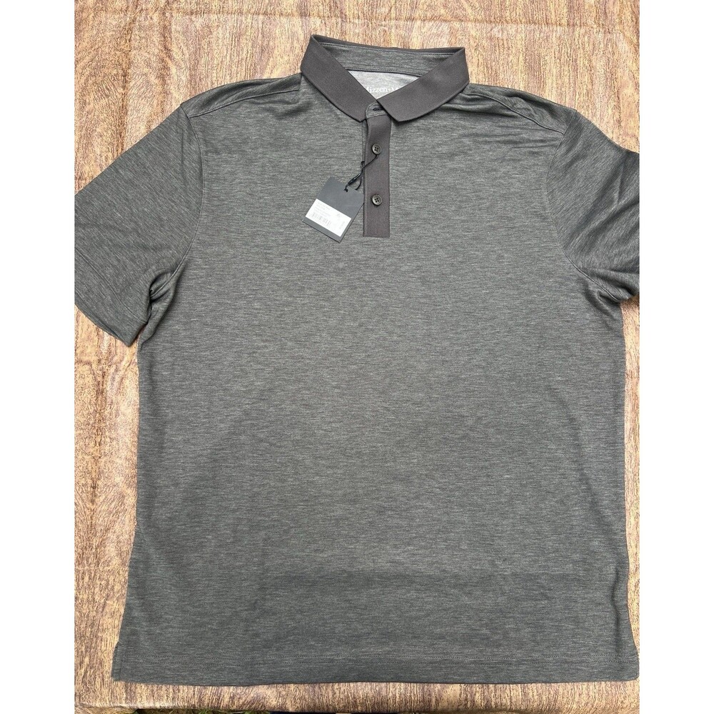 Mizzen+Main Kent SS Polo Shirt NWT Small Classic Pewter Heather Performance Stre